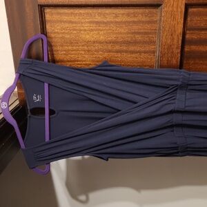 Loft beach navy jumpsuit